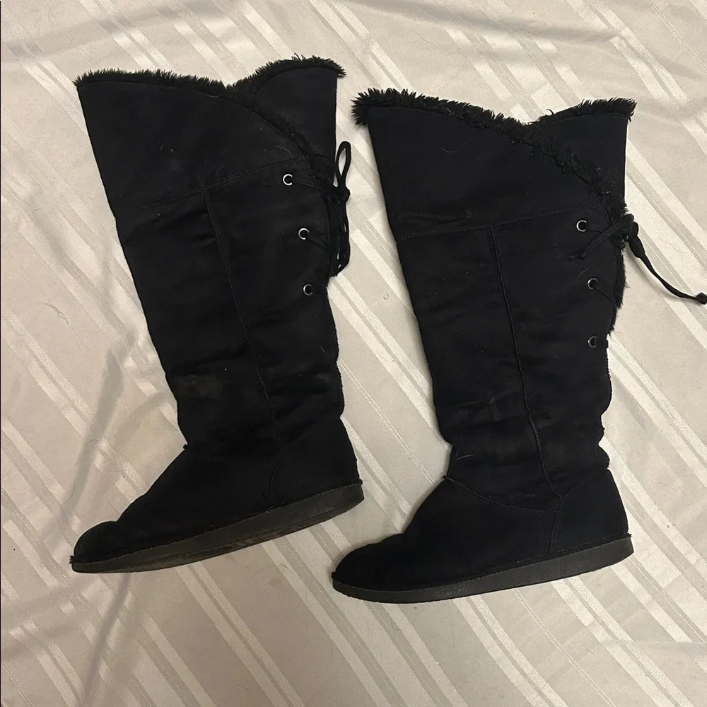Chic Black Over the Knee Boots